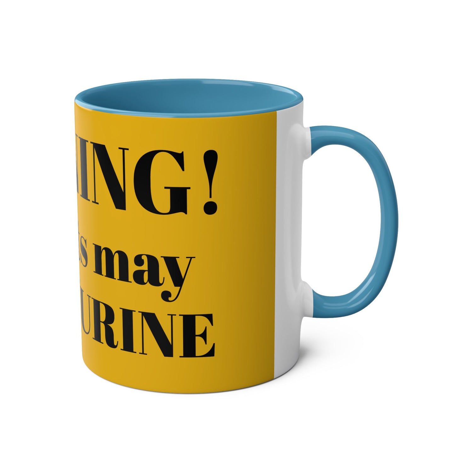 Warning Two-Tone Coffee Mug - 11oz Hot Beverage Alert
